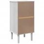 SENJA bedside table in white pine wood rattan look 40x35x80 cm by , Nightstands - Ref: Foro24-358017, Price: 61,27 €, Discoun...
