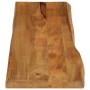 Tablero de mesa borde natural madera maciza mango 180x40x2,5 cm