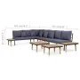 5 seater garden furniture set and brown acacia wood cushions by , Garden sets - Ref: Foro24-46483, Price: 753,61 €, Discount: %