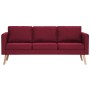 3-seater sofa in red wine-colored fabric by , Sofas - Ref: Foro24-281364, Price: 401,56 €, Discount: %