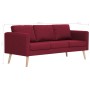 3-seater sofa in red wine-colored fabric by , Sofas - Ref: Foro24-281364, Price: 401,56 €, Discount: %