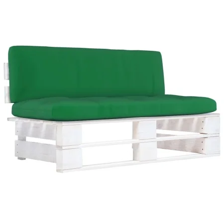 Central sofa made of white impregnated pine wood garden pallets by , Modular outdoor sofas - Ref: Foro24-3066498, Price: 124,...