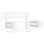 Central sofa made of white impregnated pine wood garden pallets by , Modular outdoor sofas - Ref: Foro24-3066498, Price: 124,...
