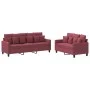 Sofa set with cushions 2 pieces red fabric by , Sofas - Ref: Foro24-3201670, Price: 414,06 €, Discount: %