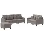 Sofa set with cushions 3 pieces taupe gray fabric by , Sofas - Ref: Foro24-3201679, Price: 533,54 €, Discount: %