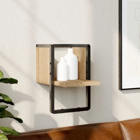 Wall shelf with Sonoma oak bar 20x25x30 cm by , Shelves and shelves - Ref: Foro24-836274, Price: 12,55 €, Discount: %