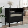 SENJA sideboard rattan look black pine wood 80x40x80 cm by , Sideboards - Ref: Foro24-358021, Price: 94,53 €, Discount: %