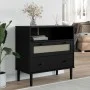 SENJA Sideboard Rattanoptik schwarzes Kiefernholz 80x40x80 cm von , Sideboards - Ref: Foro24-358021, Preis: 93,69 €, Rabatt: %