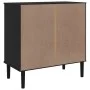 SENJA Sideboard Rattanoptik schwarzes Kiefernholz 80x40x80 cm von , Sideboards - Ref: Foro24-358021, Preis: 93,69 €, Rabatt: %