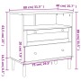 SENJA sideboard rattan look black pine wood 80x40x80 cm by , Sideboards - Ref: Foro24-358021, Price: 94,53 €, Discount: %