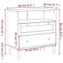 SENJA sideboard rattan look black pine wood 80x40x80 cm by , Sideboards - Ref: Foro24-358021, Price: 93,69 €, Discount: %