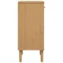 SENJA bedside table rattan look brown pine wood 40x35x80 cm by , Nightstands - Ref: Foro24-358016, Price: 61,52 €, Discount: %