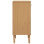 SENJA Nachttisch Rattanoptik braunes Kiefernholz 40x35x80 cm von , Nachttische - Ref: Foro24-358016, Preis: 62,36 €, Rabatt: %