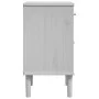 SENJA Nachttisch, Rattanoptik, weißes Kiefernholz, 40 x 35 x 65 cm von , Nachttische - Ref: Foro24-358014, Preis: 54,66 €, Ra...