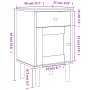 SENJA Nachttisch, Rattanoptik, weißes Kiefernholz, 40 x 35 x 65 cm von , Nachttische - Ref: Foro24-358014, Preis: 55,30 €, Ra...