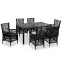 7-teiliges Outdoor-Esszimmerset aus synthetischem Rattan, schwarz von , Gartensets - Ref: Foro24-44087, Preis: 733,56 €, Raba...