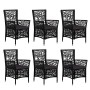 7-teiliges Outdoor-Esszimmerset aus synthetischem Rattan, schwarz von , Gartensets - Ref: Foro24-44087, Preis: 733,56 €, Raba...
