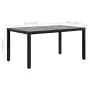 7-teiliges Outdoor-Essset aus schwarzem synthetischem Rattan von , Gartensets - Ref: Foro24-44087, Preis: 928,78 €, Rabatt: %