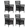 5-teiliges Garten-Ess-Set aus schwarzem synthetischem Rattan von , Gartensets - Ref: Foro24-44088, Preis: 719,43 €, Rabatt: %