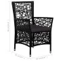 5-teiliges Garten-Ess-Set aus schwarzem synthetischem Rattan von , Gartensets - Ref: Foro24-44088, Preis: 719,43 €, Rabatt: %
