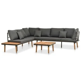 Muebles de jardín 4 piezas con cojines madera maciza acacia de , Conjuntos de jardín - Ref: Foro24-46465, Precio: 749,46 €, D...