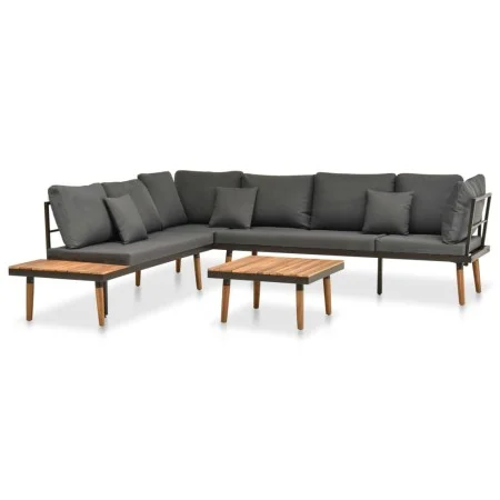 Muebles de jardín 4 piezas con cojines madera maciza acacia de , Conjuntos de jardín - Ref: Foro24-46465, Precio: 749,46 €, D...