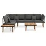 Muebles de jardín 4 piezas con cojines madera maciza acacia de , Conjuntos de jardín - Ref: Foro24-46465, Precio: 749,46 €, D...