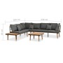 Garden furniture 4 pieces with cushions solid acacia wood by , Garden sets - Ref: Foro24-46465, Price: 763,81 €, Discount: %