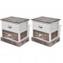 Braune und weiße Nachttische 2 Stück von vidaXL, Nachttische - Ref: Foro24-242885, Preis: 78,70 €, Rabatt: %