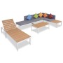 5-piece garden furniture set with aluminum and WPC cushions by vidaXL, Garden sets - Ref: Foro24-42870, Price: 923,65 €, Disc...