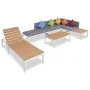 Set de muebles de jardín 5 piezas y cojines aluminio y WPC de vidaXL, Conjuntos de jardín - Ref: Foro24-42870, Precio: 908,94...