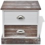 Braune und weiße Nachttische 2 Stück von vidaXL, Nachttische - Ref: Foro24-242885, Preis: 78,70 €, Rabatt: %