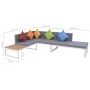 5-piece garden furniture set with aluminum and WPC cushions by vidaXL, Garden sets - Ref: Foro24-42870, Price: 923,65 €, Disc...