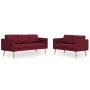 2-piece sofa set wine red fabric by , Sofas - Ref: Foro24-276857, Price: 759,77 €, Discount: %