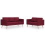 2-teilige Sofagarnitur aus weinrotem Stoff von , Sofas - Ref: Foro24-276857, Preis: 772,67 €, Rabatt: %