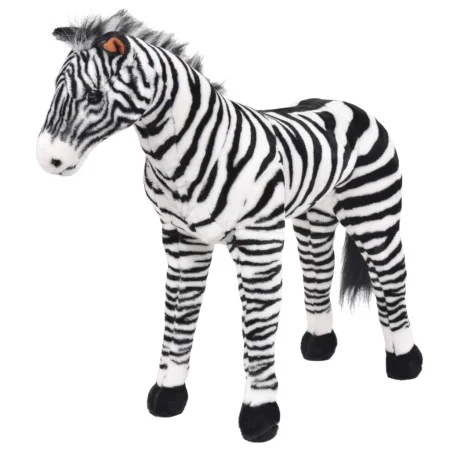 XXL black and white standing plush zebra by vidaXL, Stuffed animals - Ref: Foro24-91335, Price: 118,93 €, Discount: %