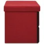 Red synthetic linen folding storage bench 76x38x38 cm by , Benches for halls and storage - Ref: Foro24-338816, Price: 63,67 €...