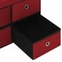 Red synthetic linen folding storage bench 76x38x38 cm by , Benches for halls and storage - Ref: Foro24-338816, Price: 63,67 €...