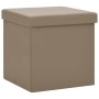 Folding storage stools 2 pcs cappuccino PVC by , Folding stools and chairs - Ref: Foro24-338790, Price: 42,11 €, Discount: %