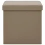 Folding storage stools 2 pcs cappuccino PVC by , Folding stools and chairs - Ref: Foro24-338790, Price: 41,33 €, Discount: %