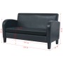 2 seater black artificial leather sofa by , Sofas - Ref: Foro24-245587, Price: 300,93 €, Discount: %