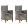 Garden chairs 2 units with gray synthetic rattan cushions by , Garden chairs - Ref: Foro24-46003, Price: 211,71 €, Discount: %