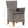 Gartenstühle 2 Einheiten mit grauen synthetischen Rattankissen von , Gartenstühle - Ref: Foro24-46003, Preis: 180,54 €, Rabat...