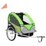 2 in 1 grüner und grauer Fahrradanhänger und Kinderwagen von vidaXL, Fahrradanhänger - Ref: Foro24-91378, Preis: 195,55 €, Ra...