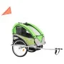 Bicycle trailer and stroller 2 in 1 green and gray by vidaXL, Bicycle trailers - Ref: Foro24-91378, Price: 195,08 €, Discount: %