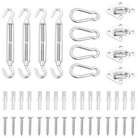 Juego de accesorios para toldo de vela 12 pzas acero inoxidable