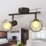 Foco con 2 bombillas de filamento LED estilo industrial negro
