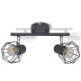 Foco con 2 bombillas de filamento LED estilo industrial negro