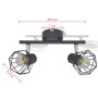 Foco con 2 bombillas de filamento LED estilo industrial negro