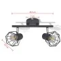Foco con 2 bombillas de filamento LED estilo industrial negro de , Apliques de techo - Ref: Foro24-242266, Precio: 28,60 €, D...